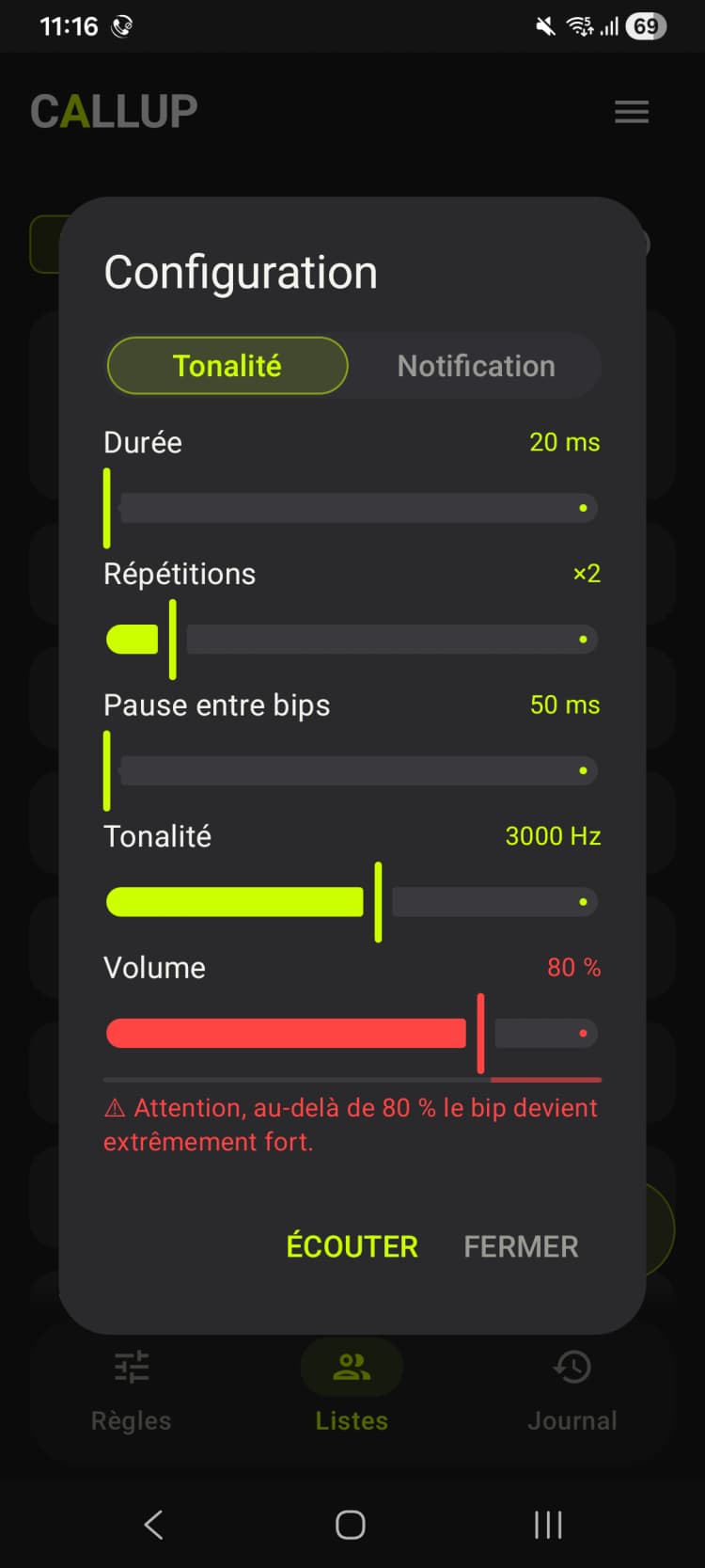 Capture d'écran CallUp 3